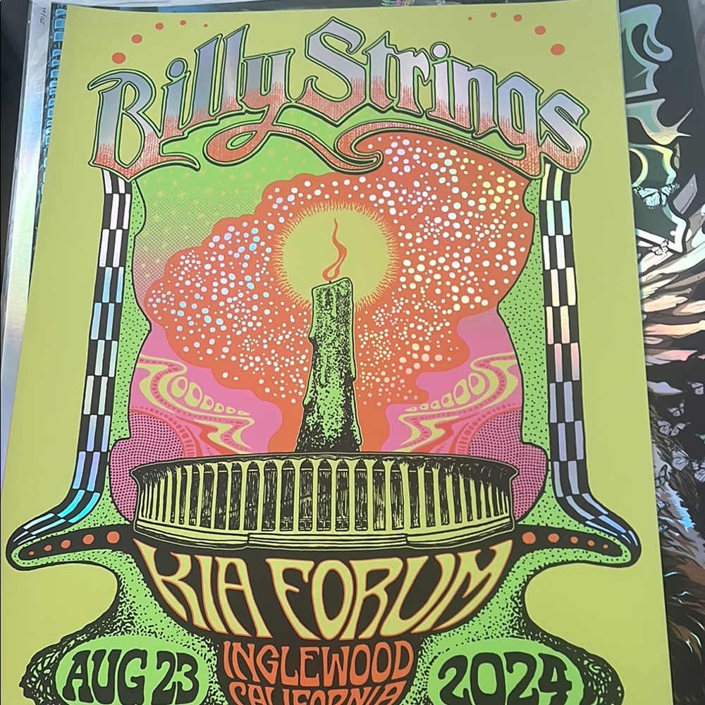 Reserved Green and Pink Art Poster